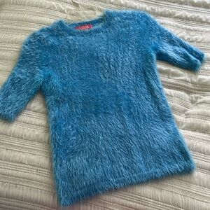 Fuzzy baby blue top